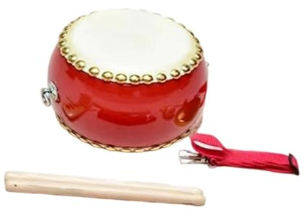 F Fityle Tambours à Main en Bois, Baguettes Percussion, Instrument Musique, Tambour Taille Chinois pour l'éducation précoce des
