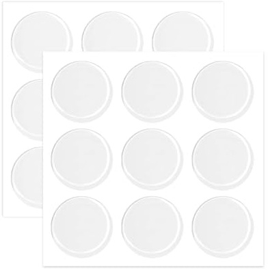 WINXMIN 20 pièces pastilles antidérapantes pour plaque de verre, tampons de protection transparents de 30 mm x 2 mm en caoutchouc pour table en verre, points en silicone, pastilles en caoutchouc