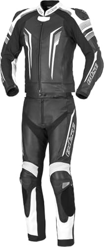 Büse Tormo Damen 2-Teiler Motorrad Lederkombi, schwarz/weiß, 60