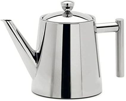 Weis 17907 Teekanne mit Teefilter 0, 7 L hochglänzend, Edelstahl, Silber, 20.5 x 10.5 x 15 cm