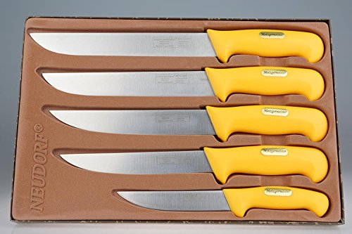 Metzgermesser Fleischermesser Set 5 tlg. Neudorf Manufaktur Schlachtermesser