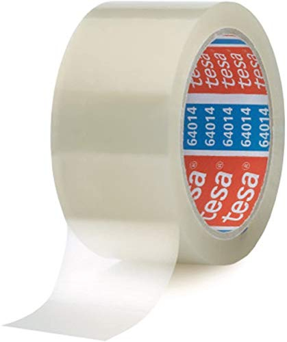 ██ Tesa Paketklebeband 64014 Transparent - 36 Rollen Paketband (66m x 50mm) - Packband Tesaband Klebeband +1 Rolle Tesafilm (10m x 15mm) als Zugabe