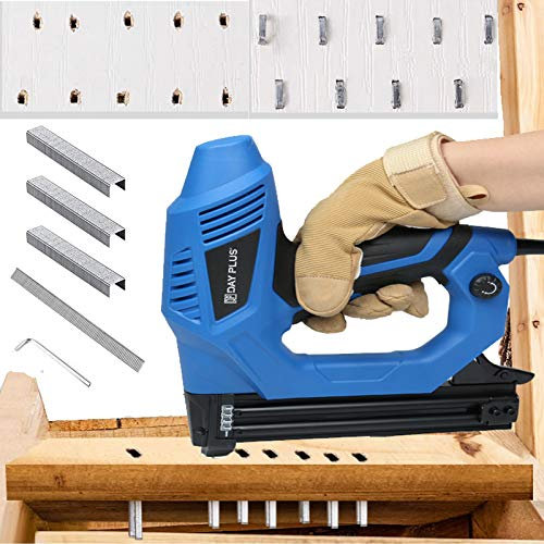 Elektrotacker Nagelpistole 2in1 Elektrischer Heftklammerpistole Nagler Haushaltswerkzeug, 1080W 220V Brad Nailer mit 400 Stück Nägel und Heftklammern 15-25 mm