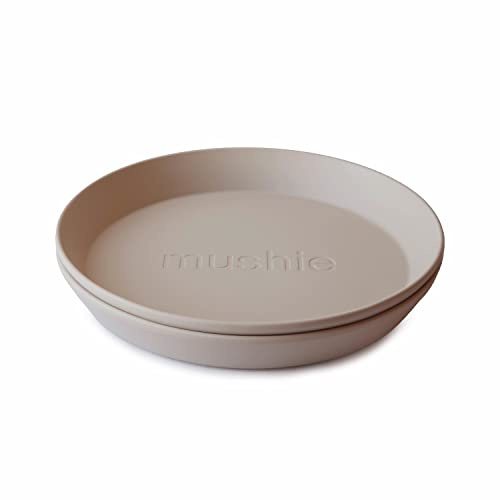 Mushie - Vajilla para niños Set 2 Platos redondos - Platos - Vainilla