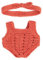 Strick-Kleiderset für Miniland Dolls, aus recyceltem Material, für 21cm Puppen. Modell: Strampler und Haarband, korall