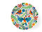 Excelsa Mexican Flower sous-Casserole, céramique Dolomite et liège, 16 x 16 cm