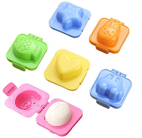 Teksome Formen für gekochte Eier - Cartoon-niedliche kochende Ei-Form- -Form - Mold Gadgets Tool für Sushi-Reisbällchen, Heimküche, Schulen, Outdoor-Camping-Bento-Zubehör