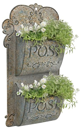 All Chic Hängender Pflanztopf aus Metall zur Wandmontage, Wandpflanzgefäß, Wandvase, für drinnen und draußen, Wandpflanzgefäß…