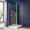 LUXESPIRE Duschkabine 80x80x195cm Eckeinstieg Duschabtrennung mit Seitenwand Duschwand 6mm ESG Nano Glas Dusche (Ohne Duschwanne)