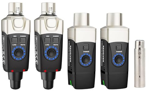 Xvive U3D Sistema Audio Wireless Doppio per Microfoni Dinamici e Monitor Attivi