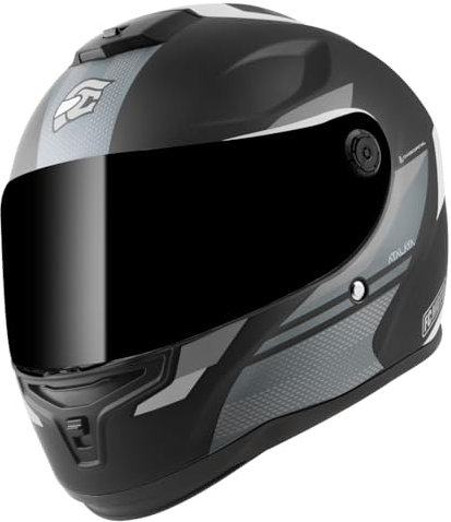 FC-Moto FF114B Zeron Et, nero opaco/grigio/bianco, L