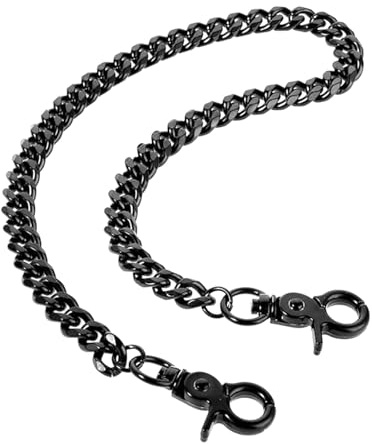 HAFRILY Key Chain Black Chain 60cm Heavy Duty Metal Wallet Chains for Men Hip Hop Punk Jeans Chain Jean Pant Purse Biker Motorcycle Handbag Men Women