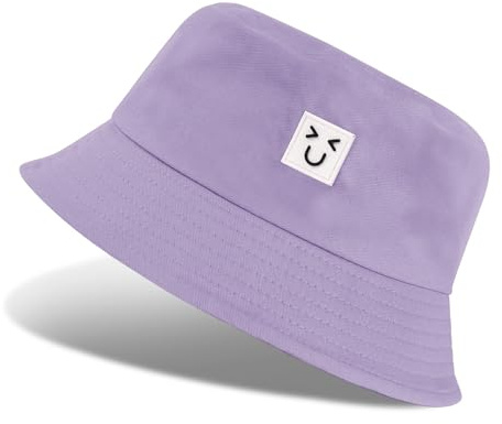 Tuopuda Gorro de Lluvia Plegable Sombrero de Pescador Gorro para Hombres y Mujeres Gorro con Forro Interior Ideal para Senderismo, Deportes al Aire Libre, Morado-01