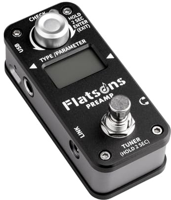 Gitarren-Pedal – Aluminiumlegierung 9,6 x 4,2 x 5 cm | Multi-Effekt-Pedal | Verzerrungspedale | kompakter E-Gitarreneffekt mit vielseitigen Soundoptionen für Rock, Metal und Blues