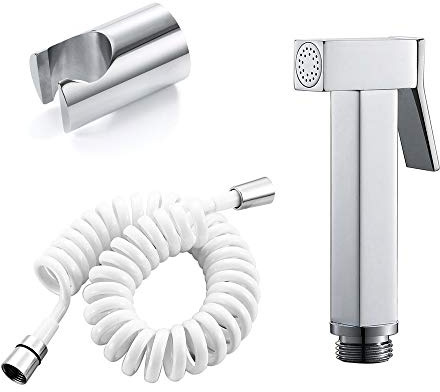 NJRPWAUNK ToiletSprayer Mässing Fyrkantig Dusch Sprayer Baddräkt Husdjur Blöja Tyg Och Personlig Hygien, A (C)