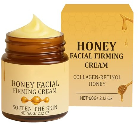 Straffende Gesichtscreme mit Honig Gesichtsbalsam mit Honig Feuchtigkeitsspendende aufgeschlagene Creme Straffend glättend Festigende Multi-Aktions-Pflegecreme Pflegender Balsam trockene (1pcs)