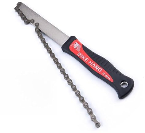 ReachMall Strumento per cassetta ruota libera con frusta a catena, manico in acciaio inox da 290 mm per forza, compatibile con rimozione del volano a 8/9/10/11 velocità