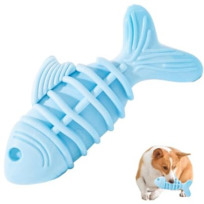 Hundbettleksaker Fiskformad Hundtugga Tuggben | Silicone Husdjurstillbehör Interaktiv Tuggaktivitet För Tandvuxenhet Träning Hemma Inomhus Utomhus Resor Bakgård