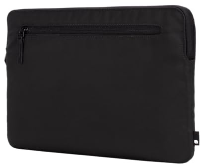 Incase Tasche Compact Sleeve Hülle Apple MacBook Pro (Retina) 13,3 / Pro 13,3 (2016 - 2020) / Air 13,3 (2018 - 2020) - Schwarz [Flight Nylon I Zubehörtasche I Kunstfell-Interieur I Reißverschluss]