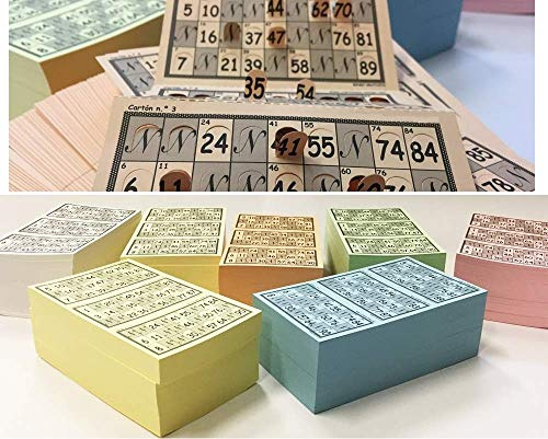 LBA Regalos Latorre Cartones de Bingo, Pack de 900 Unidades Numeradas, Troquelados para Facilitar la Marca sin Llegar a Desprenderse del Todo