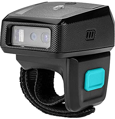 NETUM Mini Wireless 2D Ring Barcode Scanner Bluetooth, tragbarer Barcodeleser mit Ladestation und integriertem Speicher, schnelles und präzises Scannen - RS9000