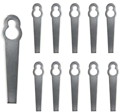 Metallmesser für Rasentrimmer, 10 Stück ZoneYan Rasentrimmer Klingen Metall, Replacement Blades for Grass Trimmer Ersatzmesser