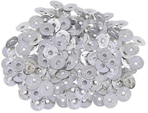JISADER Base de de Sostenedores de Mecha de Vela de Metal de 500 Piezas para Hacer Velas 12.5x3mm, Plata, 500 piezas-12,5x3mm