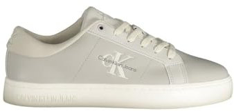 Calvin Klein Herren Cupsole Sneaker Classic Low Laceup Schuhe, Grau (O Mushroom/B White), 44
