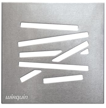 Wirquin 30724548 Mikado-Rejilla Cuadrada para desagüe de Ducha a RAS de Suelo, Cromado