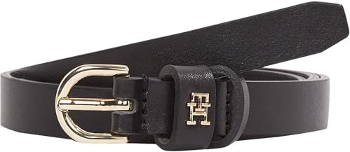 Tommy Hilfiger Donna Cintura Essential Effortless 1,5 cm Stretta, Nero (Black), 95 cm