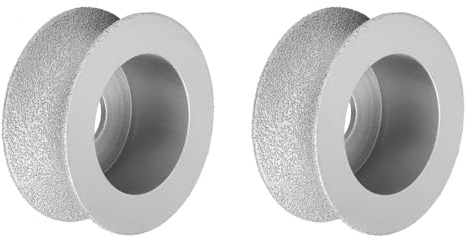 Bullnose Grinding Wheel, 2PCS Porcelain Bullnose Tool for Angle Grinder, 73mmx25mmx20mm Brazed Diamond Grinding Wheel Concave Abrasive Wheel Disc for Stone Ceramic Glass