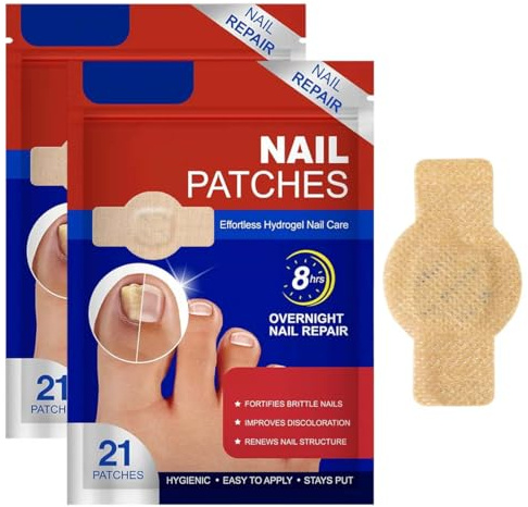 AWOXIHJ 42 Unidades, Hongos Uñas Pies Tratamiento, Parches Antifúngicos para Uñas, Cuidado de Pies con Onicomicosis, Protección Antibacteriana