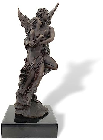 Bronsskulptur Cupid Psyche i antik stil Bronsfigur staty 32cm