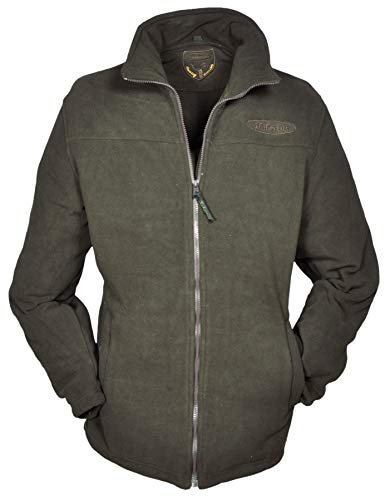 Hubertus Fleecejacke oliv/grün Jagdjacke für Damen und Herren Winter geräuschlos & warm von oefele.de Ansitzjacke (10XL (82))