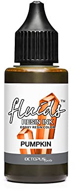 Octopus Fluids Resin Ink PUMPKIN, Alcohol Ink für Epoxidharz und UV-Resin, Resin-Farbe, Harz-Farbe orange, 30 ml