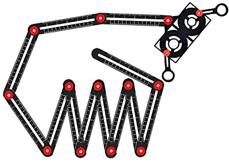 Righello multiangolo, localizzatore di apertura ceramica a 12 sezioni, strumento di misurazione in lega di alluminio