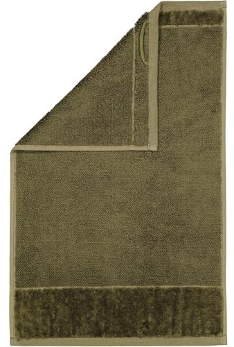 MÖVE Bamboo Luxe Gästetuch 30 x 50 cm aus 60% Baumwolle / 40% Viskose aus Bambus-Zellstoff, Olive