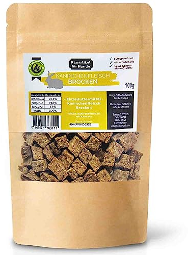 Tierkumpel Food & Snack Getreidefreie Training Hundesnack große und kleine Hunde sowie Welpen Hundeleckerli - Beutel Leckerlies - Hund Trainingsleckerli - Kaninchen Monoprotein ohne Getreide 100 gr