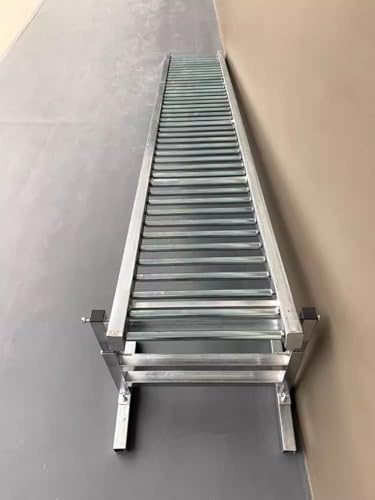 Heavy Duty Gravity Conveyor with Stand, Stainless Steel Conveyor Roller Belt for Commercial Truck Trailer and Warehouses, Factory & DIY Projects, Load 300lbs (Size : W 30cm(12 in) L 1m/3.3ft)