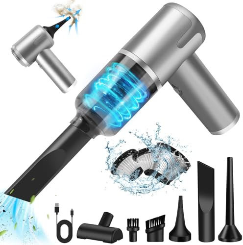 Zabatoco Akku Handstaubsauger, 9000Pa Auto Staubsauger Kabellos Mini Autostaubsauger 2 in 1 Staubsauger Gebläse, Aufladbar Tragbar Leicht Staubsauger für Büro Genutzt, Haus, Küche, Tierhaare