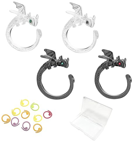 Häkel Zubehör Verstellbarer Strickring Finger Für Zwei Fäden
