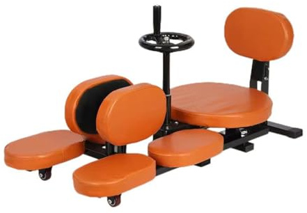 Professionell Bensträckare, Tung Utrustningssplitmaskin, 0-210° Justerbar Stretchutrustning, 200 Kg Lastkapacitet Med Svampryggstöd Och Sittdyna(Orange)