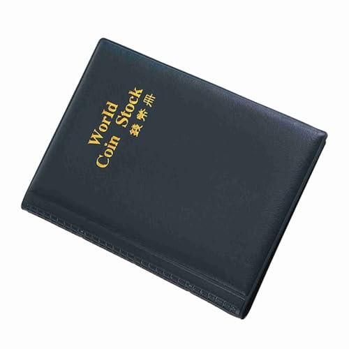 Annadue World Coin Storage Folder, 120 Fickor 10 Sidor Myntalbum, Penninginsamlingshållarbok, Myntbok för Samlare (Grön)
