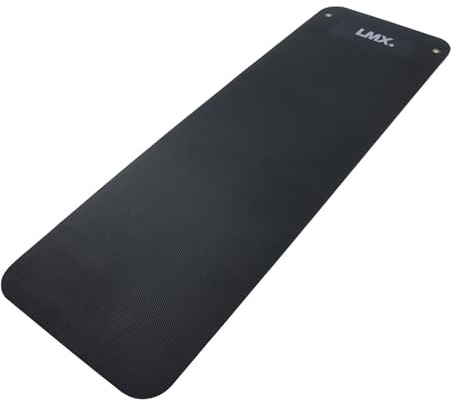 LMX Tapis de fitness professionnel aérobic 180 x 60 x 1,6 cm - Noir - 180 cm