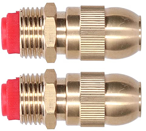 2 Stück Sprühdüse Bewässerung, G1/2 Zoll Außengewinde Messing-Nebeldüsen, Verstellbarer Sprinklerköpfe Düsen, Bewässerungssprinkler für Garten, Landwirtschaft, Gewächshaus oder Reinigungsarbeiten