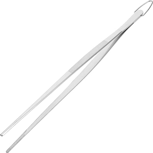 BESTonZON Metal Western Food Tweezer Stainless Steel Cooking Tongs for Restaurant Plating Precision Kitchen Tweezers for Serving Appetizers Meats and Salads