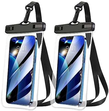 PAIDASHU Wasserfeste Handyhülle, 6.9 wasserdichte Handyhülle, 2 Stück IPX8 Waterproof Phone Case, Touch wasserdichte Handyhülle, Handy Wasserschutzhülle für Schwimmen und Baden.