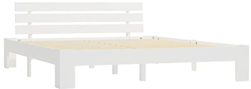 Gecheer Struttura Letto Moderno, Giroletto in Legno Massello di Pino, Letto Singolo Matrimoniale, 100/120/140/160/180x200 cm, Doghe per Letto, Testata Letto, Gambe Robuste for Camera da Letto