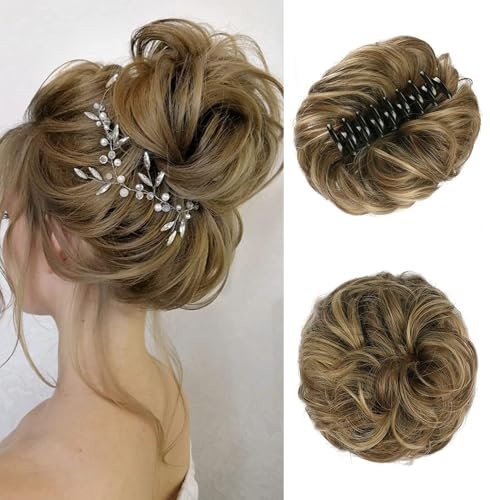 RPAEOY Chignon Synthétique Messy Bun Postiche Cheveux Naturel Clip Extension Coiffure Rapide Volumisant Élégant
