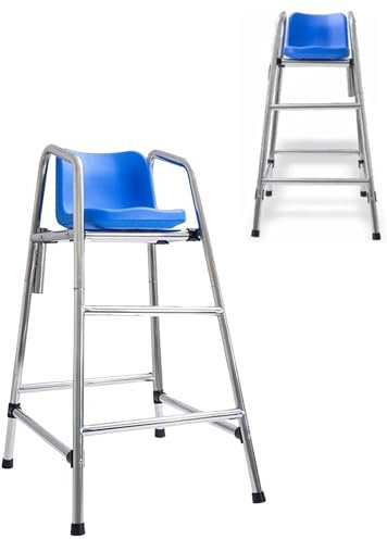 pool stuhl 1.2m/1.5m/1.8m hohe Pooldeck-Rettungsschwimmerstühle für Kinder/Erwachsene, Outdoor-Rettungsschwimmerstuhl für Patio Beach Water Park, robuster erhöhter aus Edelstahl, belastbar mit 330kg (